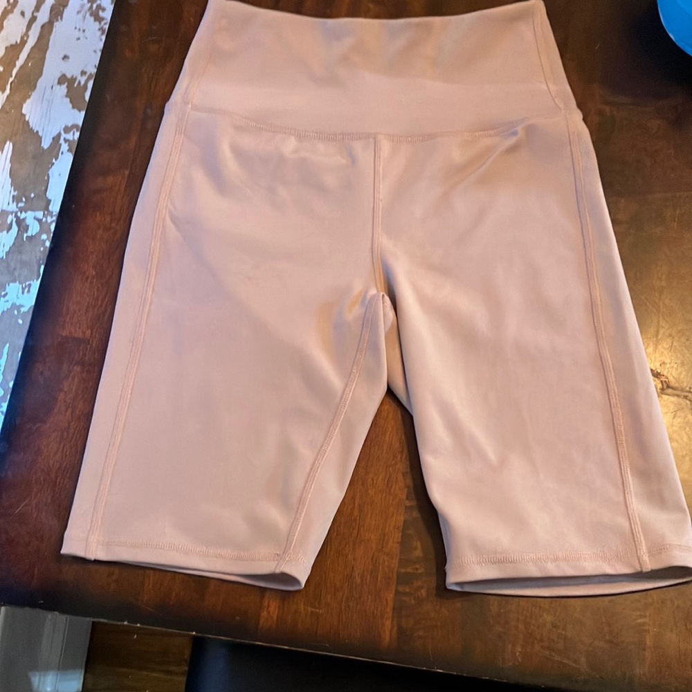 brown biker shorts size;small perfect condition
